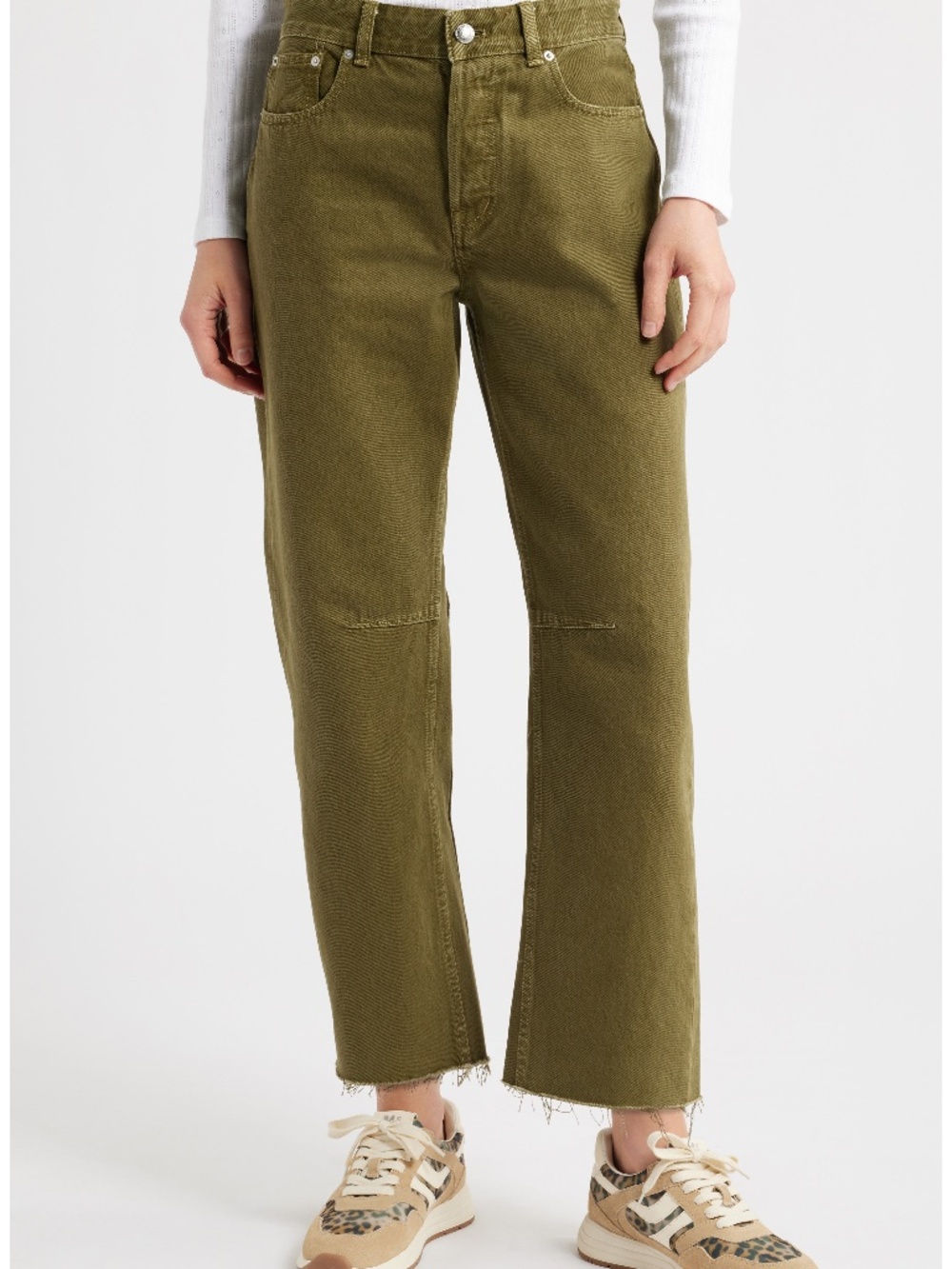 Madewell Darted Barrel Jeans, Size 30, Kale